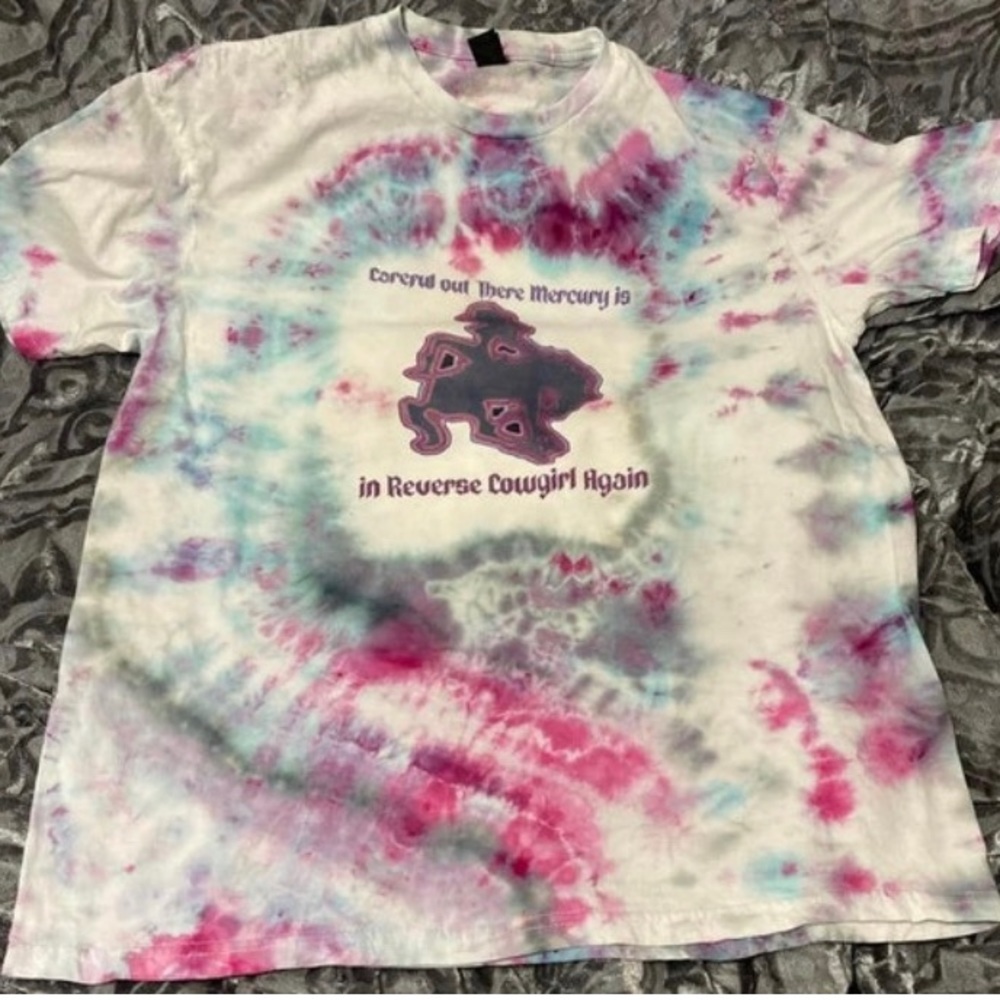 Mercury in Reverse Cowgirl shirt new unisex L! OOAK